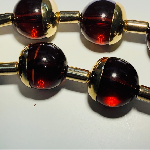 Adjustable 19.5” necklace metal caramel beads NWT - Picture 6 of 8